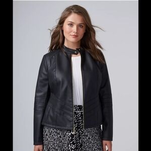 Mixed-material Moto Jacket